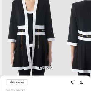 Joseph Ribkoff coordinated black and white set